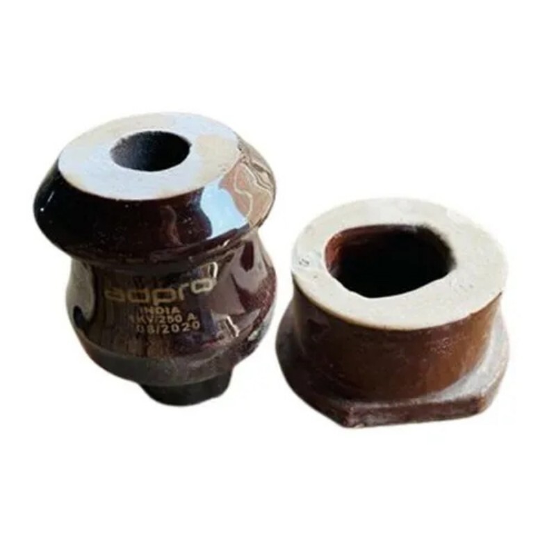 Brown Ceramic LV Bushing - 6 Inch, Round Shape, High Efficiency Ceramic Material | Ideal for Industrial Applications, Easy Installation & Maintenance