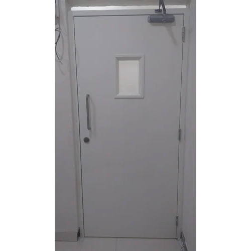 Industrial Steel Door - Stainless Steel, Silver Finish | Ideal for Industrial Applications with Durable Screen Netting