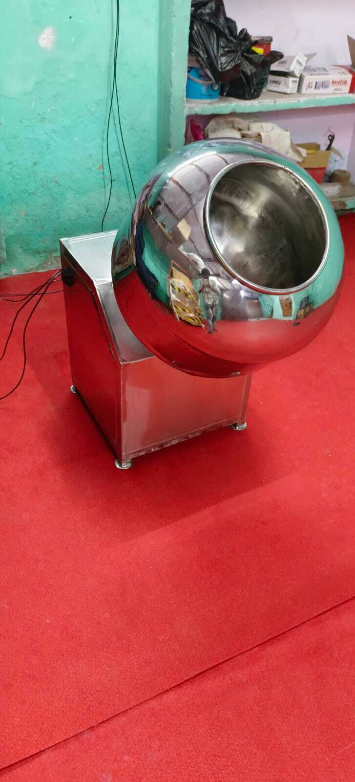 Flaving Coating Pan - Stainless Steel, 40kg Weight, 220v | Automatic, Low Energy Consumption, Hot Air Heating System, Computerized Control, Humidification System, Coating Speed 10-50