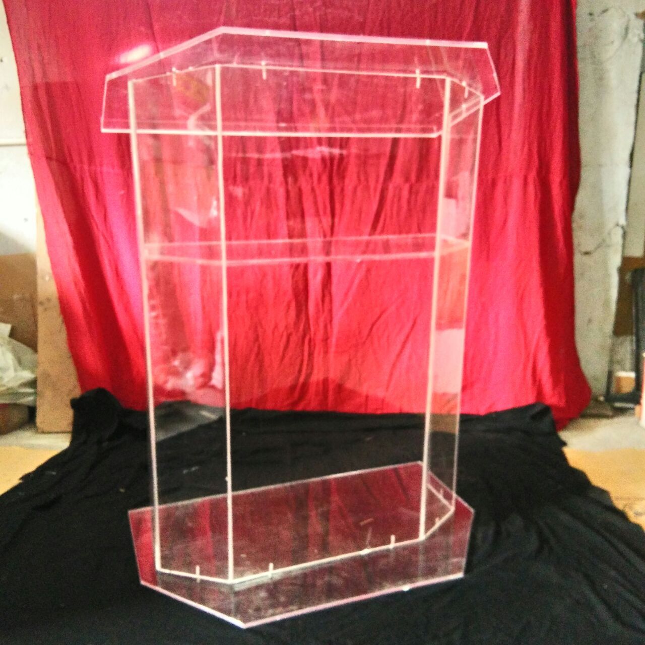 Church Podium - Transparent One-piece Design | Easy To Clean, Hygienic, Eco-friendly, 1 Year Warranty, No Assembly Required