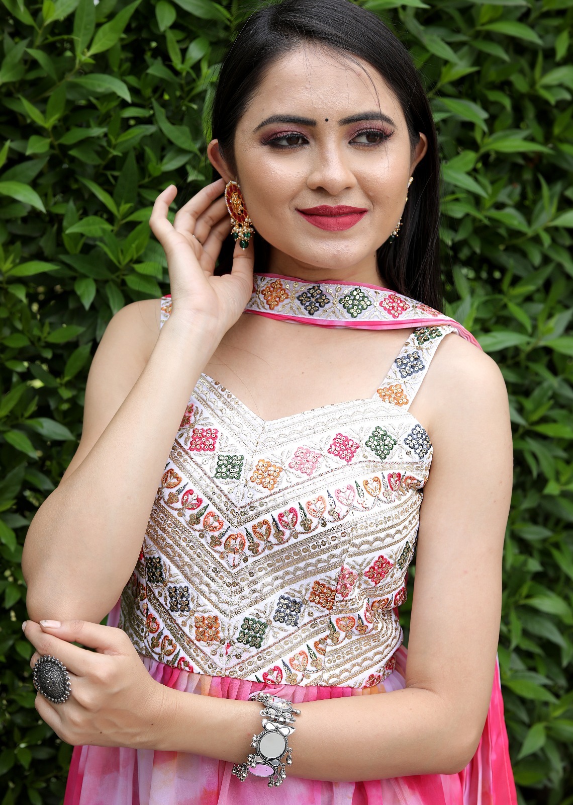 Pink Rose Sharara Set