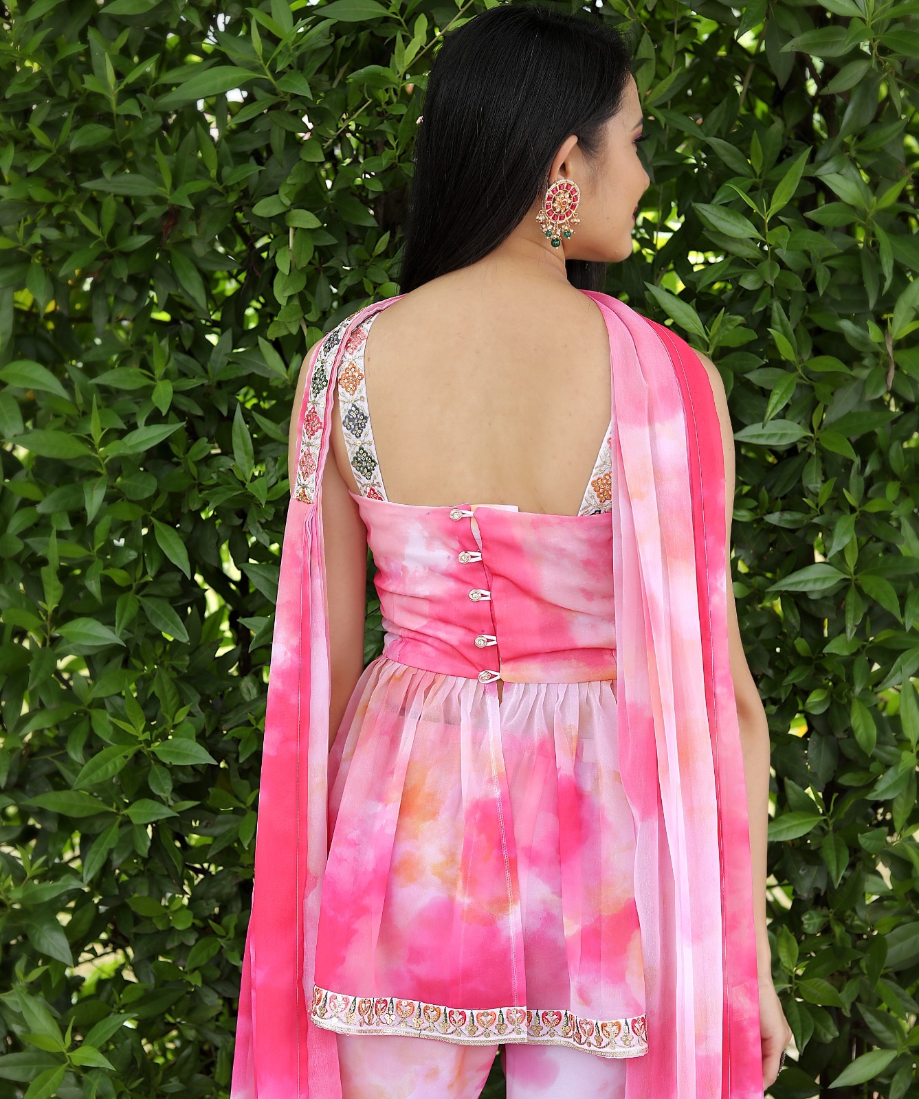 Pink Rose Sharara Set