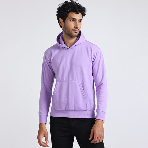 Washable Mens Purple Regular Hoodie