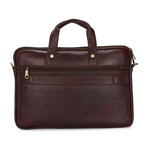 Xgeorgians Genuine Leather Laptop Bag - 16x11x2 Inches | Waterproof, Lightweight, Adjustable Crossbody Strap, Lifetime Warranty