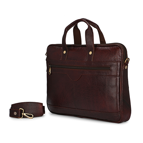 Xgeorgians Genuine Leather Laptop Bag - 16x11x2 Inches | Waterproof, Lightweight, Adjustable Crossbody Strap, Lifetime Warranty