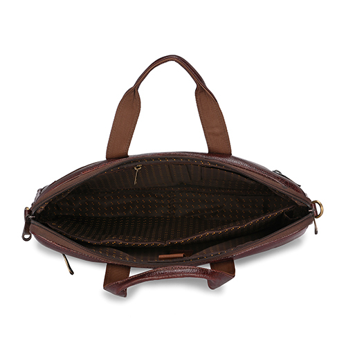 Xgeorgians Genuine Leather Laptop Bag - 16x11x2 Inches | Waterproof, Lightweight, Adjustable Crossbody Strap, Lifetime Warranty