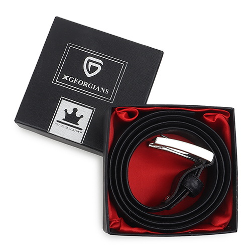 XGEORGIANS Genuine Leather Belt For Men - Top Grain Formal & Casual Graphit Color