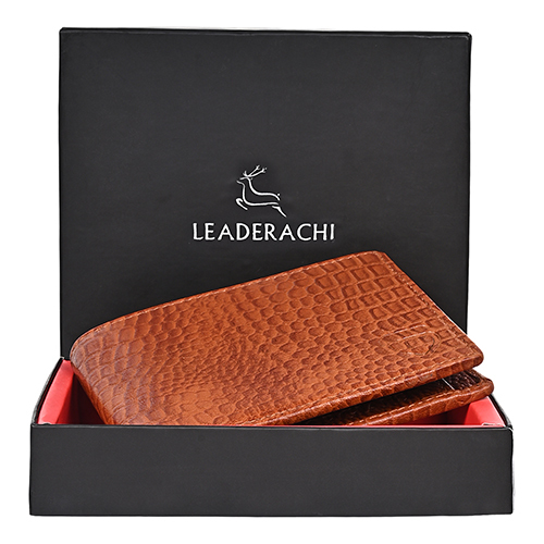 Xgeorgians Genuine Leather Wallet For Men - 13x11x3 Cm, Brown | 8 Compartments, Rfid Blocking, Slim Design, Secure Closure