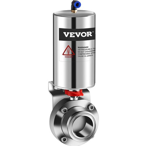Butterfly Valve - Stainless Steel, 1-4 Inch , 150 PSI Pressure Rating, 0-100°C Operating Temperature, Wafer Body Style, Clamp End Connections, Fluid Flow Regulation