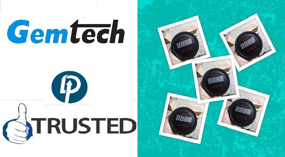 Gemtech Series 3000 Digital Differential Pressure Gauge - Range 0 To 750 Pascal, High-precision Sensors, ±1% Fs Accuracy, Black Abs Plastic, 100mm Diameter