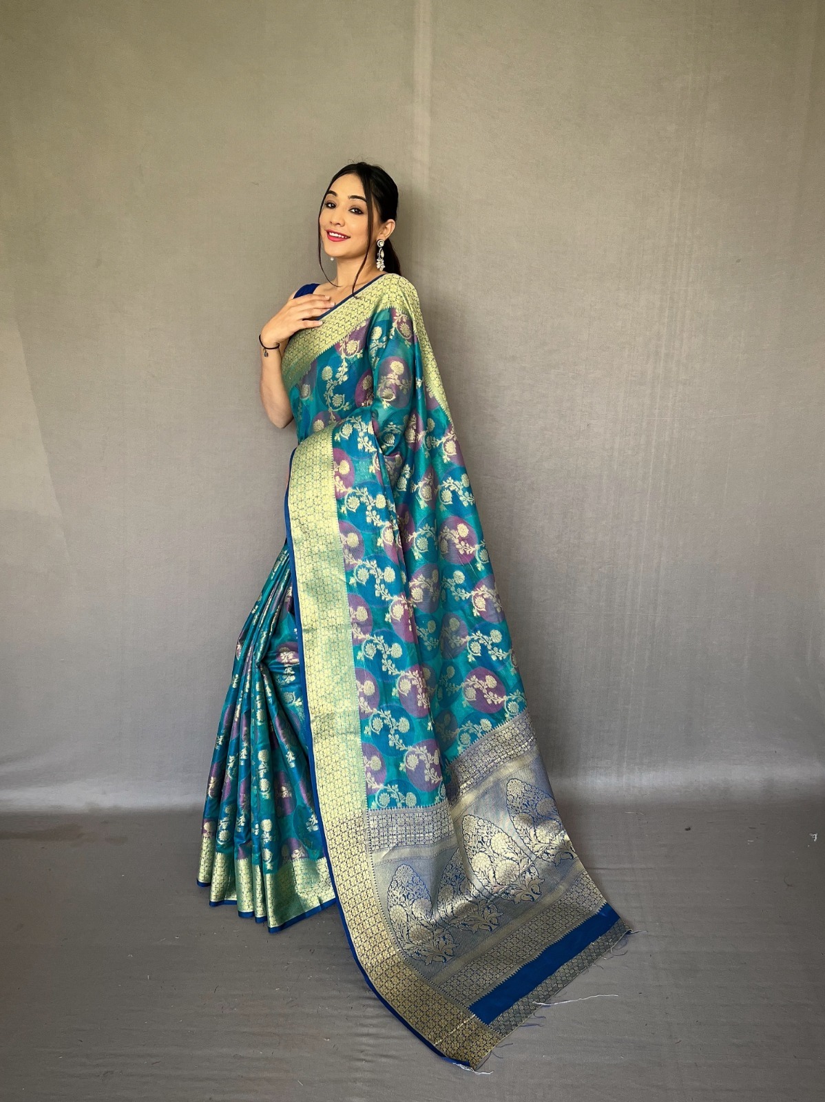 Pure Tissue Silk Saree - Color: Multicolor