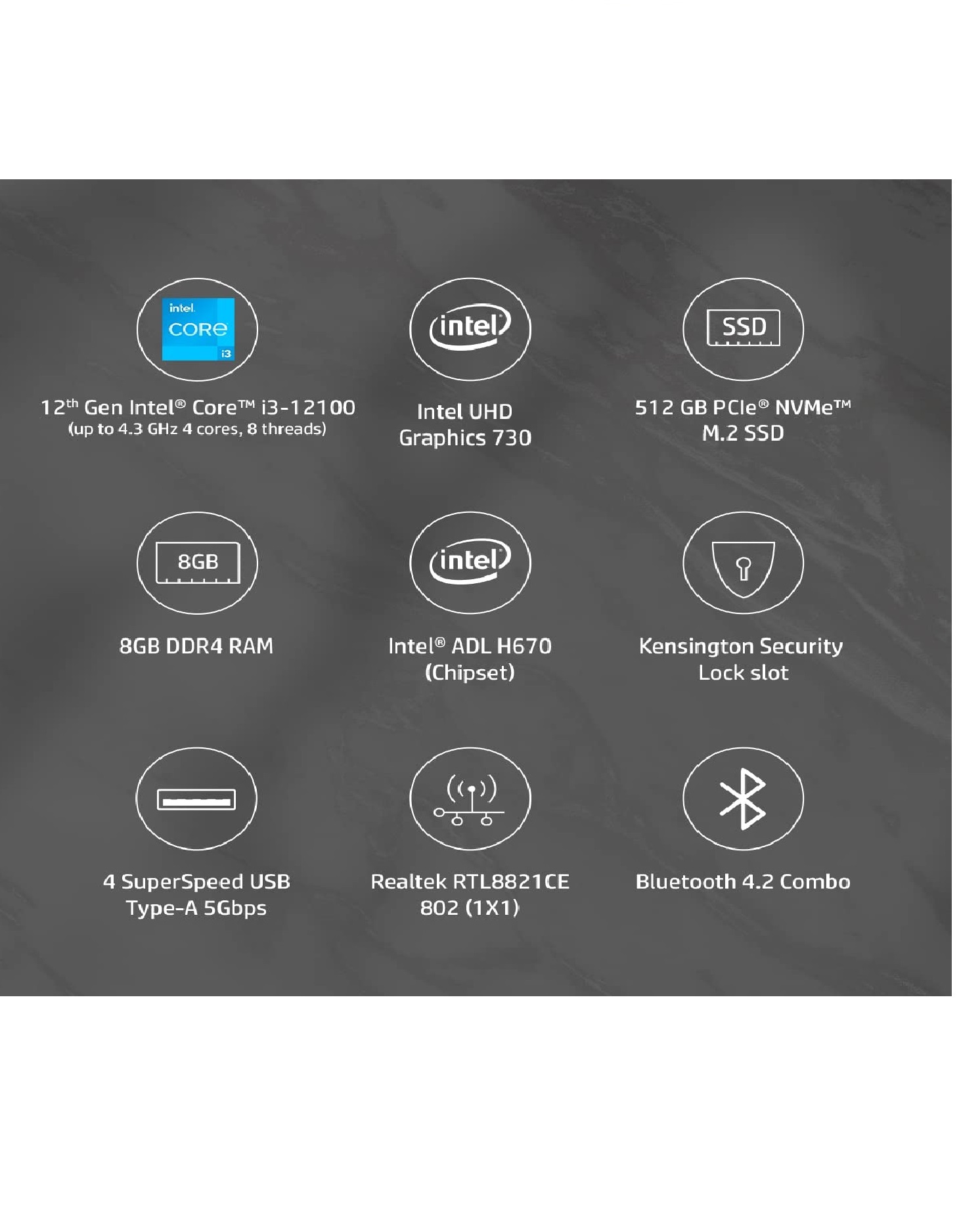 Hp Slim Tower 12th Gen Intel Core I3-12100