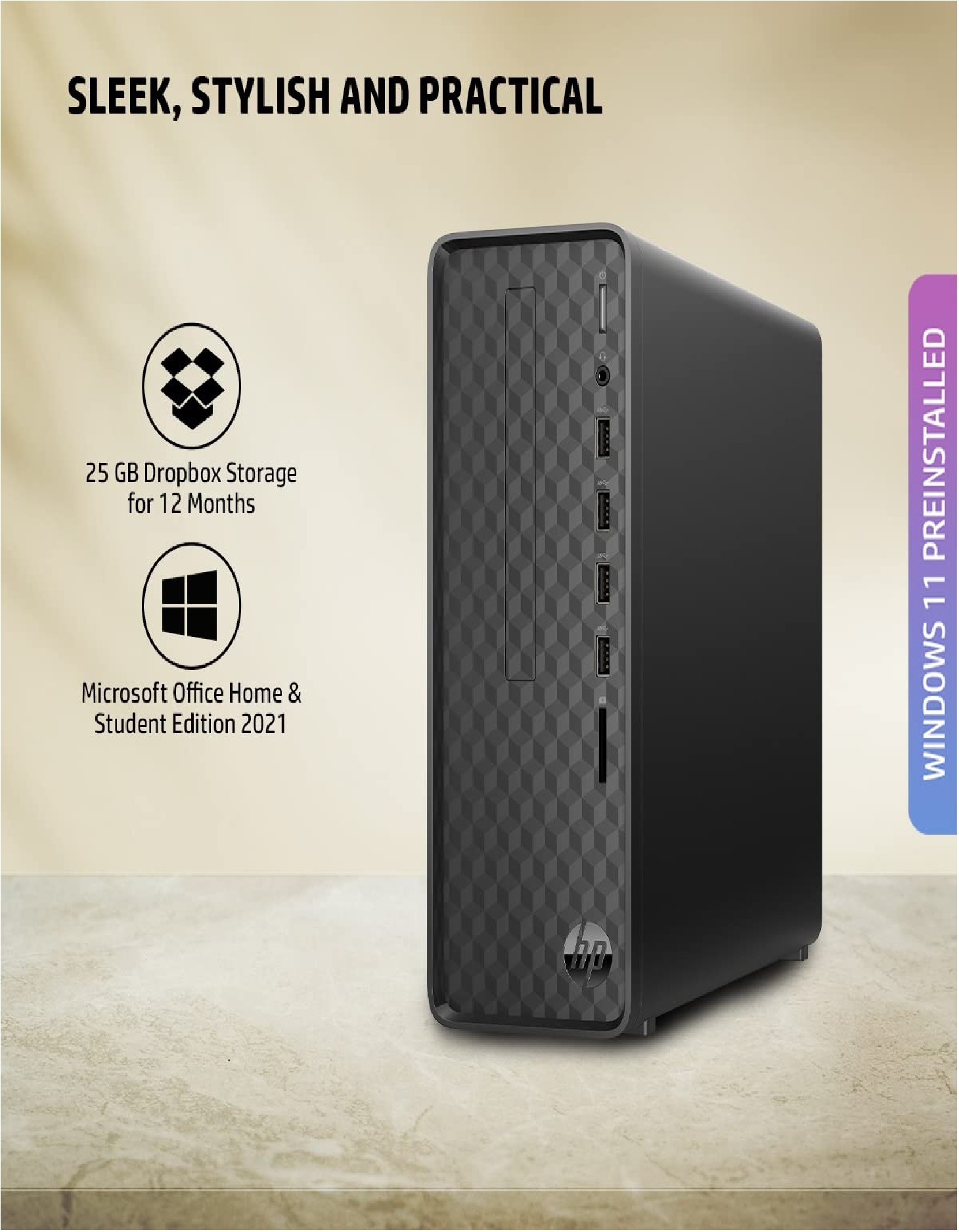Hp Slim Tower 12th Gen Intel Core I3-12100