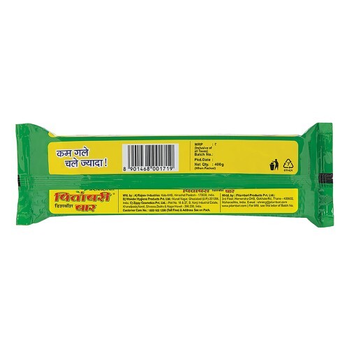 Dish Wash Bar - 400g | Green, Smooth Texture, Long-lasting Foaming Power, Lime Peel Fragrance, Stubborn Grease Removal