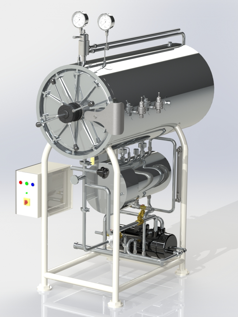 Automatic Horizontal Cylindrical Autoclave - Color: Sliver