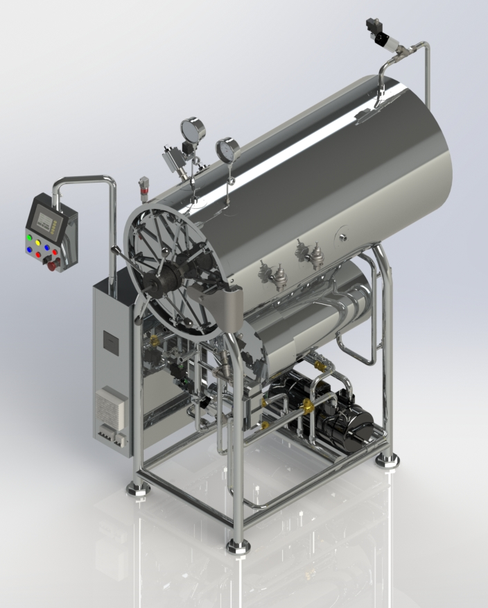 Automatic Horizontal Cylindrical Autoclave - Color: Sliver