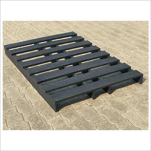 Plastic Lumber Pallet - Plastic, 1000x1200x150mm, Black | 2-tonne Load Capacity, 2-way Entry, 4-way Forklift & Handlift, Double Faced
