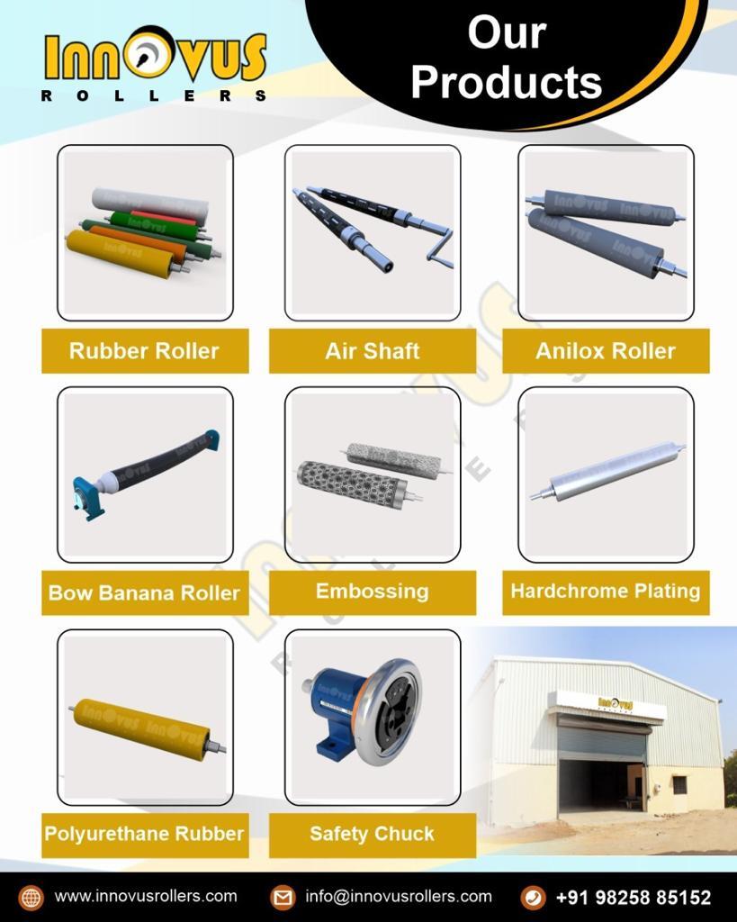 Multicolor Rubber Grooved Spreader Rollers