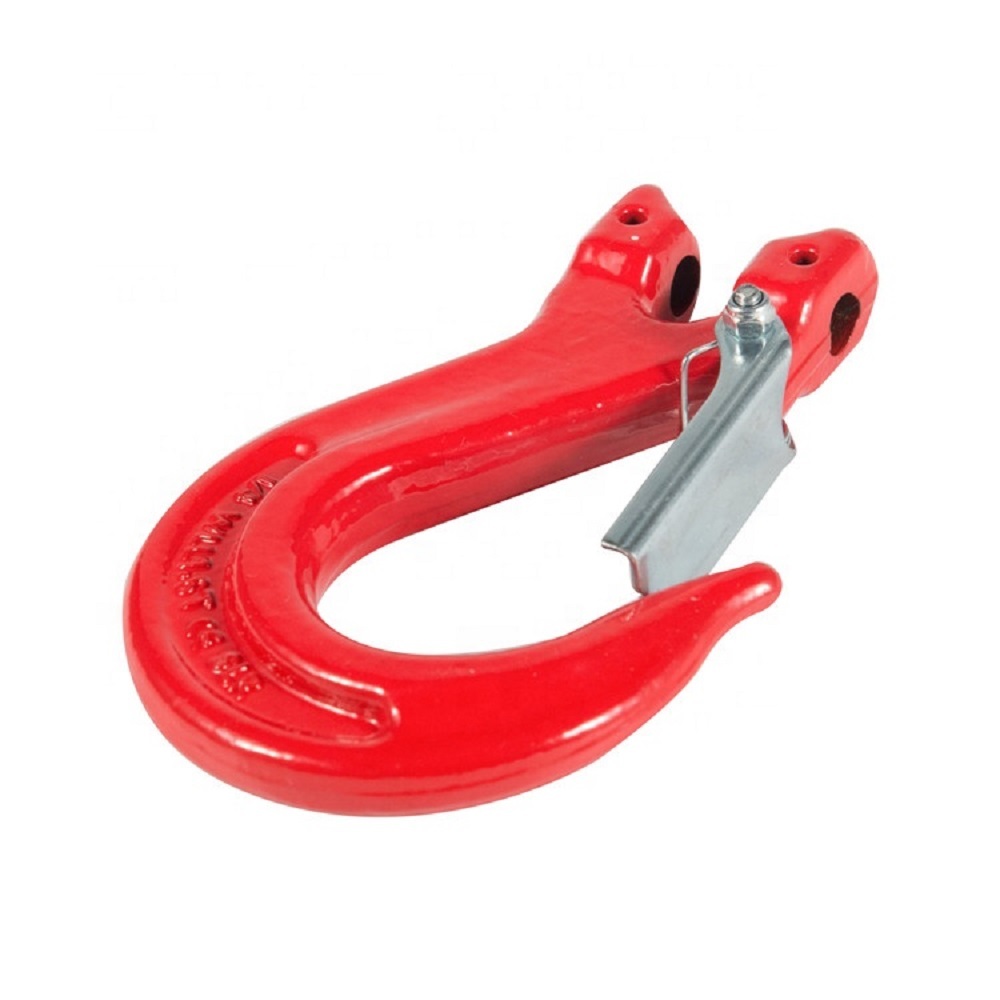 Clevis Sling Hook - Other Material Integrated Latch For Better Safety | Manual Install Includes Flat Round Swivel Eye Variants