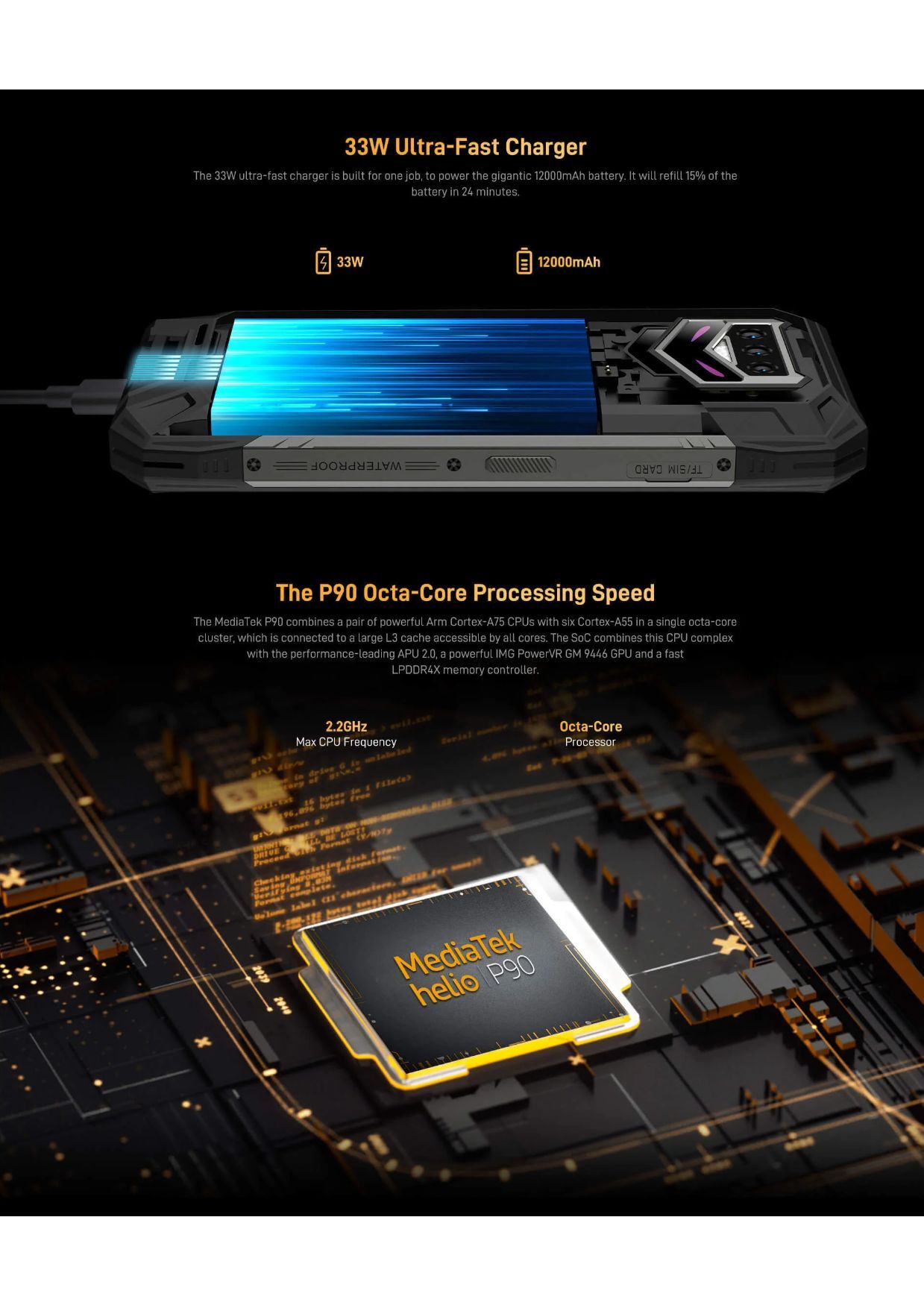 Doogee S89 Android Mobile Body Material: Plastic
