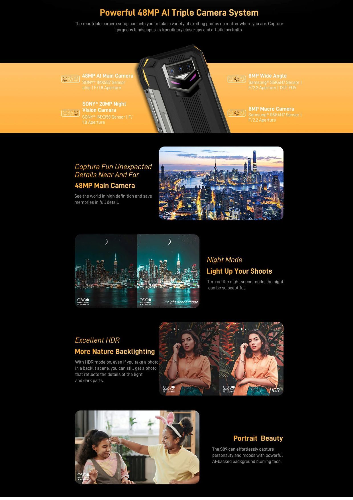 Doogee S89 Android Mobile Body Material: Plastic