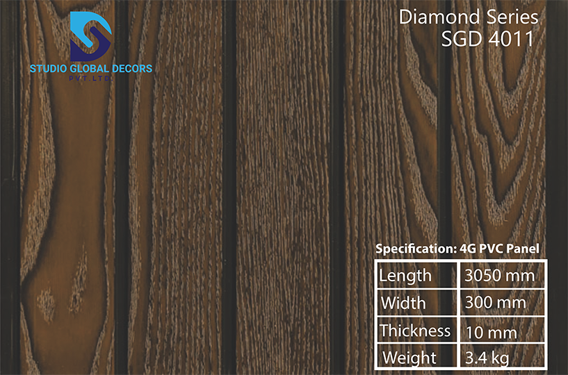 Pvc 4 Groove Fluted Panel For Office - Color: More Than 50 Designs Available