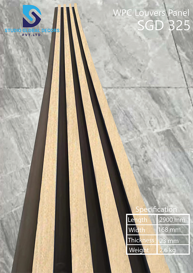 Wpc Louvers Panel (Black Background)