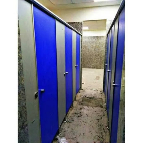 ब्लू एचपीएल टॉयलेट क्यूबिकल पार्टिशन