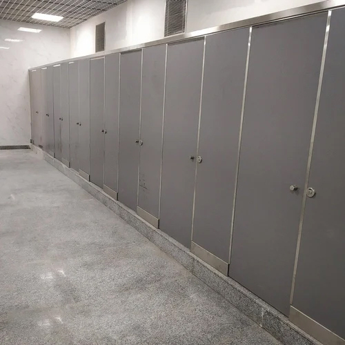 Grey Hpl Board Show Box Modular Toilet Cubicle Partition