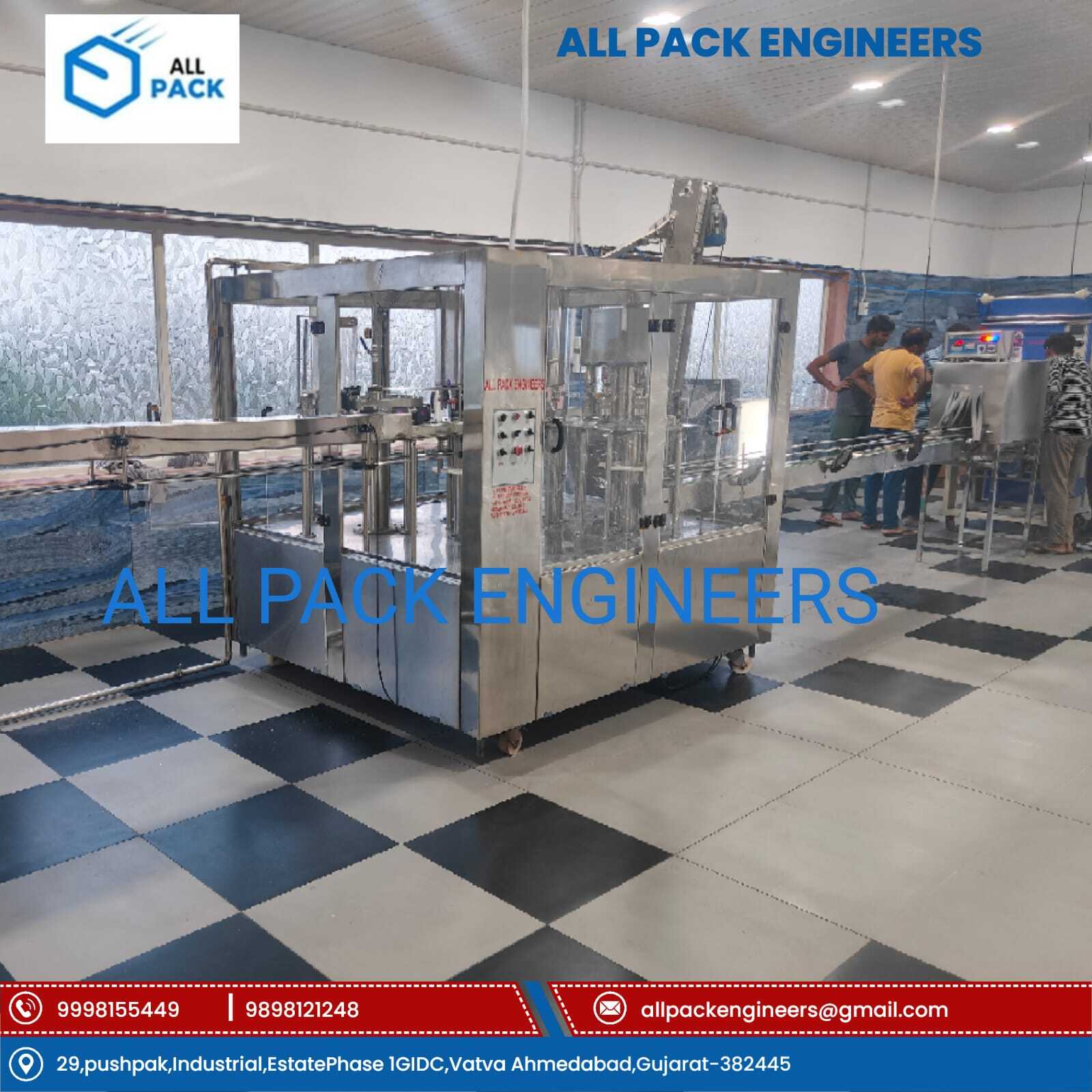 Mineral Water Packing Machine - Stainless Steel, 13x5x6 Inches | Automatic, Plc Control, Highly Efficient, Heavy Duty, 30 To 90 Capacity