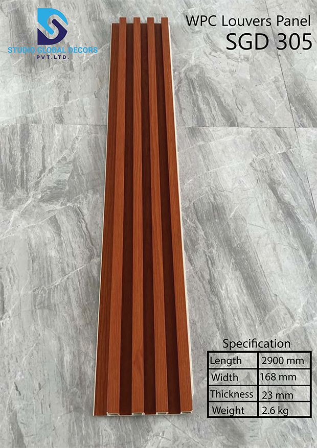 Wpc Louvered Fluted Wall Panels - 0.56*10 Feet | More Than 50 Design Varieties, Ideal For Homes, Offices, And Commercial Spaces