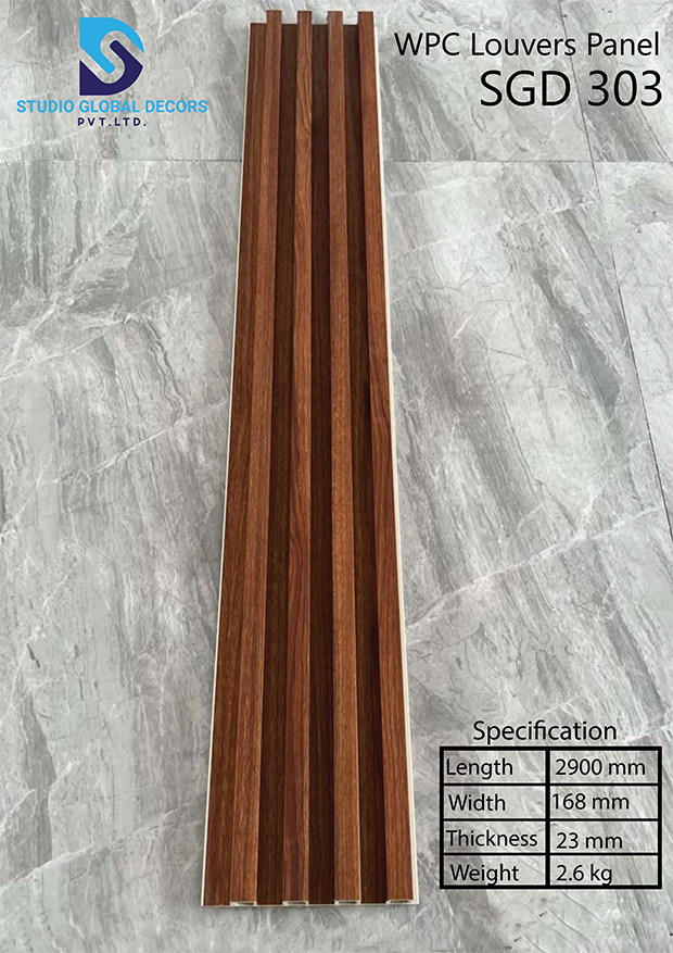 Wpc Louvered Fluted Wall Panels - 0.56*10 Feet | More Than 50 Design Varieties, Ideal For Homes, Offices, And Commercial Spaces