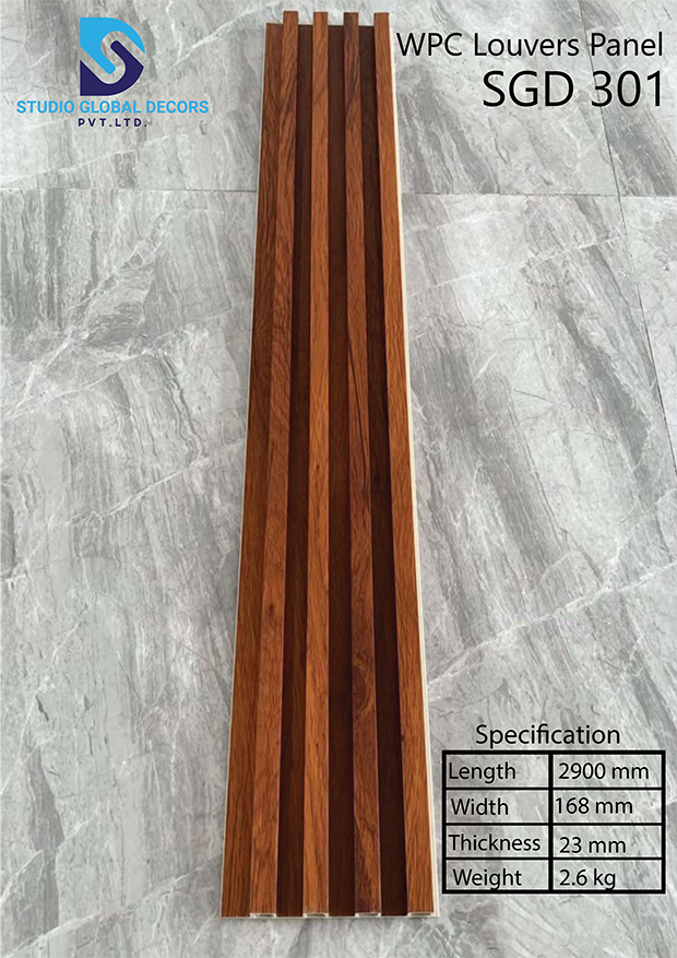 Wpc Louvered Fluted Wall Panels - 0.56*10 Feet | More Than 50 Design Varieties, Ideal For Homes, Offices, And Commercial Spaces