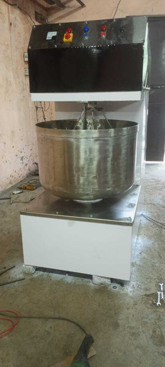 Spiral Mixer - 22-inch Stainless Steel Bowl, White And Orange Design | 40 Kg Flour Capacity, Dual Motors With Variable Speed, One Year Warranty
