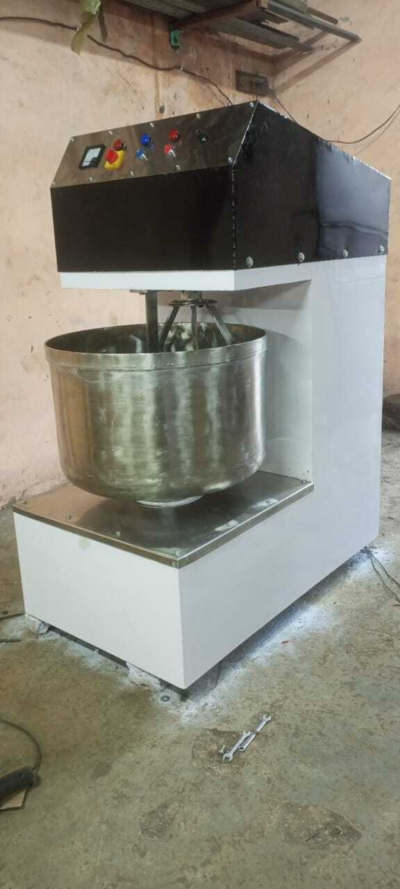 Spiral Mixer - 22-inch Stainless Steel Bowl, White And Orange Design | 40 Kg Flour Capacity, Dual Motors With Variable Speed, One Year Warranty