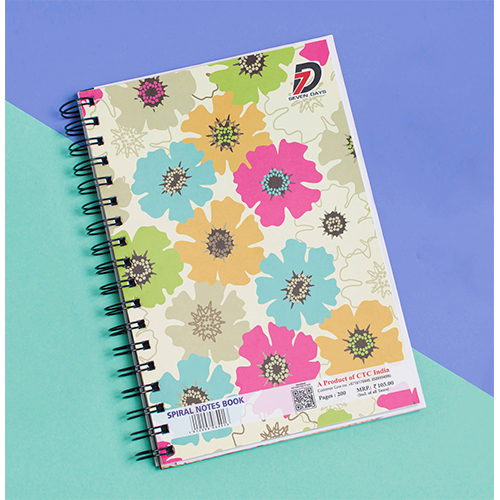 Spiral Notebook - Eco-friendly Recycled Paper | Durable Binding, 120 Pages, Vibrant Color Options