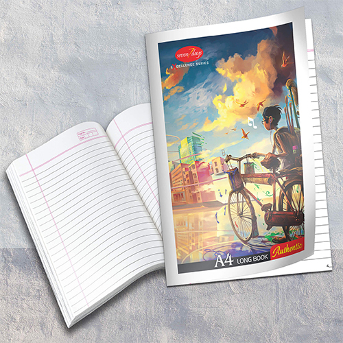 A4 Long Book Pages 120 - Binding: Center Stitched