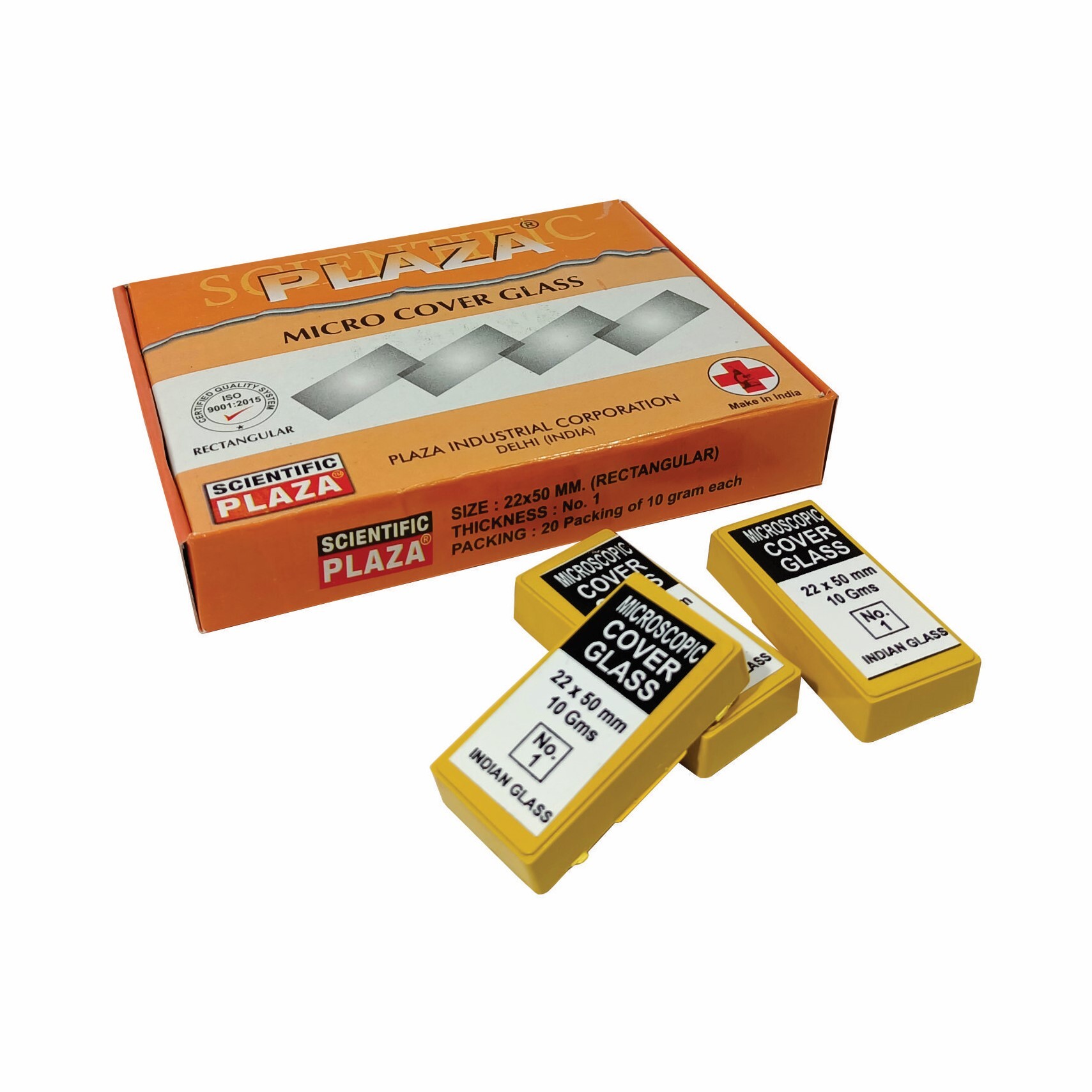 Plaza Indian Glass Rectangular 22x50 Coverslips - Glass, 22x30, 22x40, 22x50 Mm, Transparent | Ideal For Hospitals And Laboratories