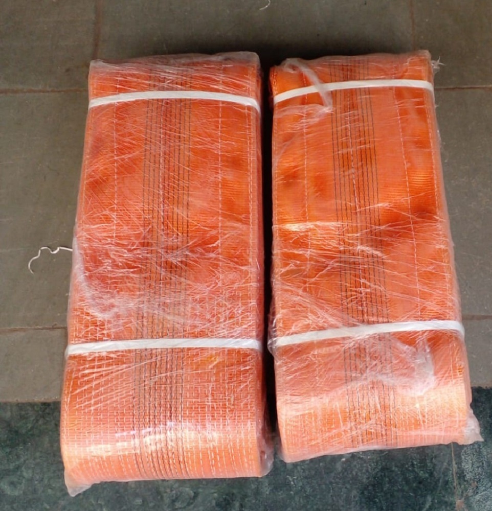 Duplex Webbing Sling - Polyester, 3 Ton X 3 Meter, Yellow Color, 2 Ply Design, 75 Millimeter Thickness | Ideal For Industrial Lifting Needs