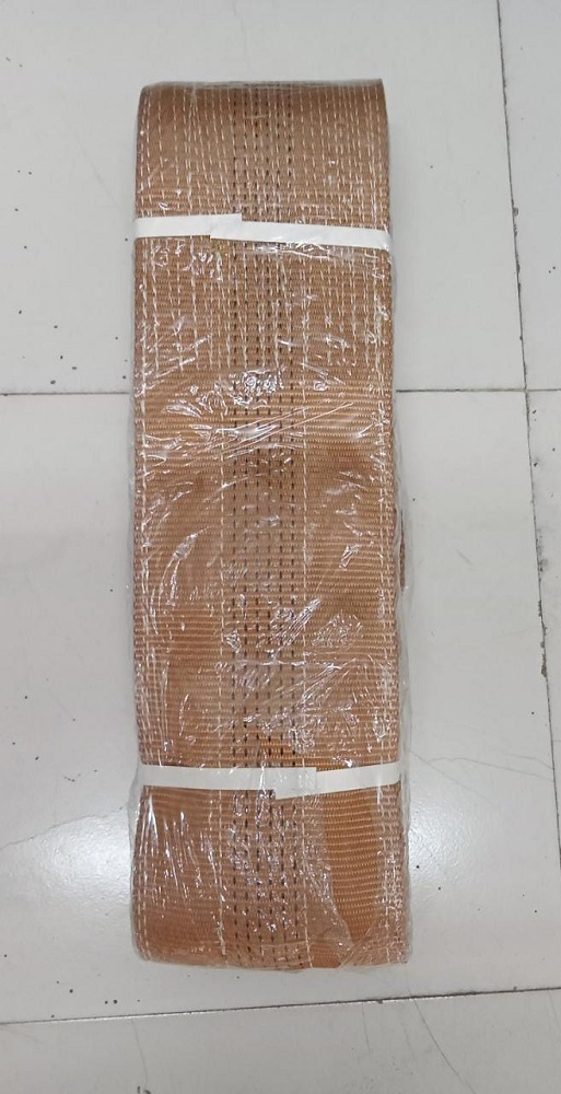 Duplex Webbing Sling - Polyester, 3 Ton X 3 Meter, Yellow Color, 2 Ply Design, 75 Millimeter Thickness | Ideal For Industrial Lifting Needs