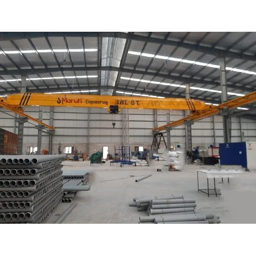 Double Girder Gantry Crane - Mild Steel, 5t Lifting Capacity, Yellow, 10 HP Motor, 415V Power Source | Automatic Operation, Overload Protection, Adjustable Speed Control, Easy Installation