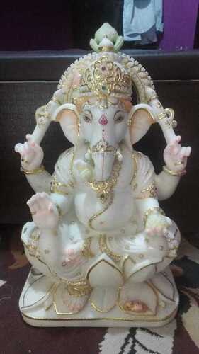 Marble Ganesh Statue - Feature: Washable