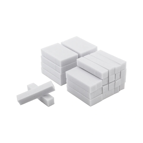 Abrasive Cleaning Sponge - Industrial Grade, 12x8 Inches , White Rectangle with Dual-Sided Scrub and Soft Absorbent Design