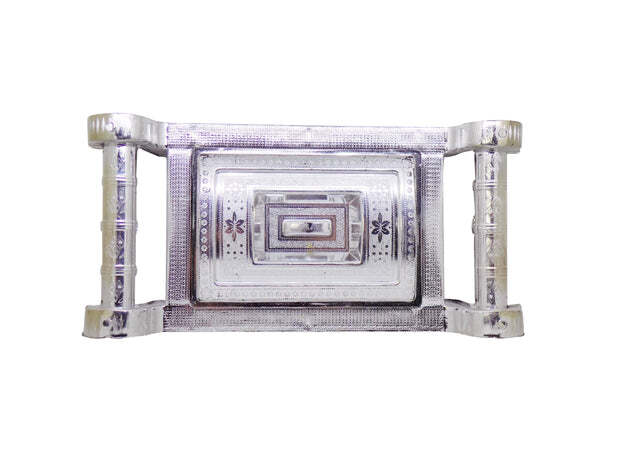 Multipurpose 4 Section Royal Design Silver Storage / Gift Box (2091)