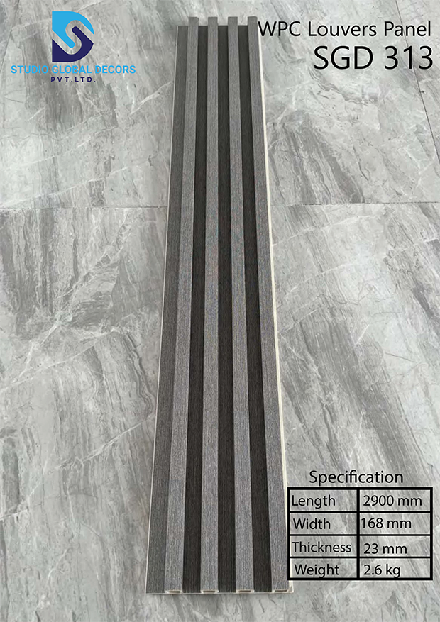 Wpc Decorative Fluted Panel For Commercial - 0.56x10 Feet | Suitable For Homes, Offices, Hotels, 50+ Designs Available, Water-resistant