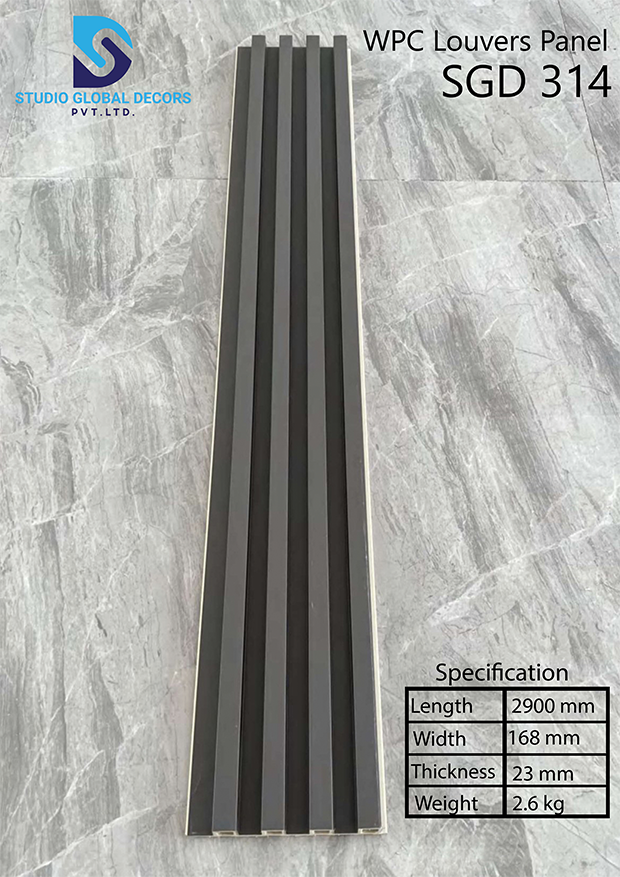 Wpc Decorative Fluted Panel For Commercial - 0.56x10 Feet | Suitable For Homes, Offices, Hotels, 50+ Designs Available, Water-resistant