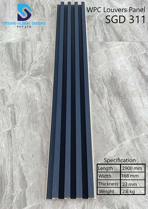 Wpc Decorative Fluted Panel For Commercial - 0.56x10 Feet | Suitable For Homes, Offices, Hotels, 50+ Designs Available, Water-resistant