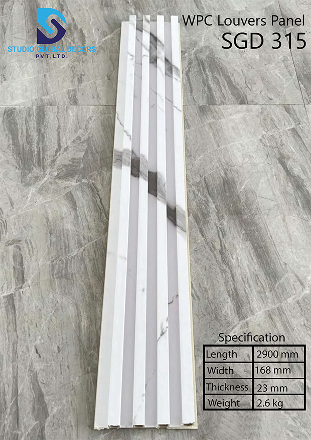 Wpc Decorative Fluted Panel For Commercial - 0.56x10 Feet | Suitable For Homes, Offices, Hotels, 50+ Designs Available, Water-resistant