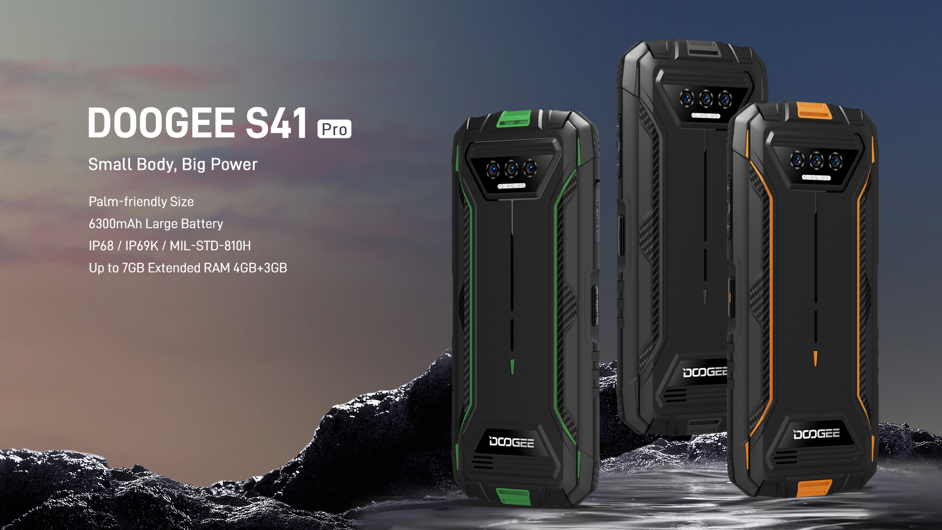 Doogee S41 Pro Android Mobile - Plastic Body, Color Display | Black Finish, Android Os, Warranty Included