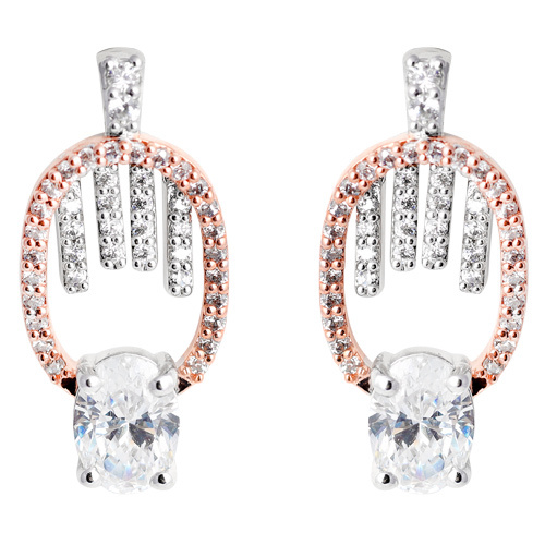 Diamond Sublime Pendant Set - 0.005 G Carat Weight, 80x80 Mm Size | Natural Silver Oval Cut Diamonds, 22 Pieces In Box Packaging